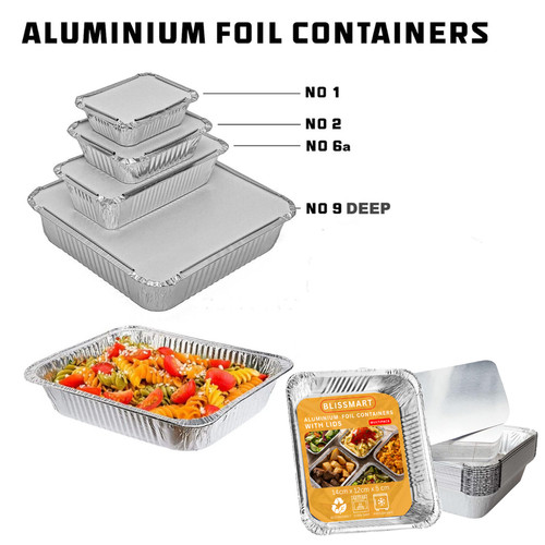 Aluminium foil trays with - foil,